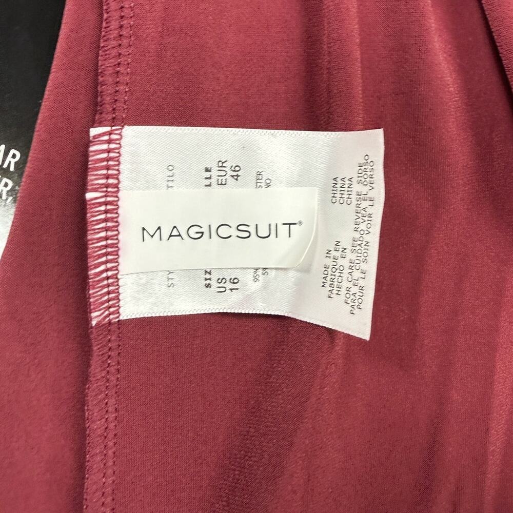 Magicsuit Alex Side-Tie Underwire Tankini Top Merlot 16 $128 - Picture 7 of 9